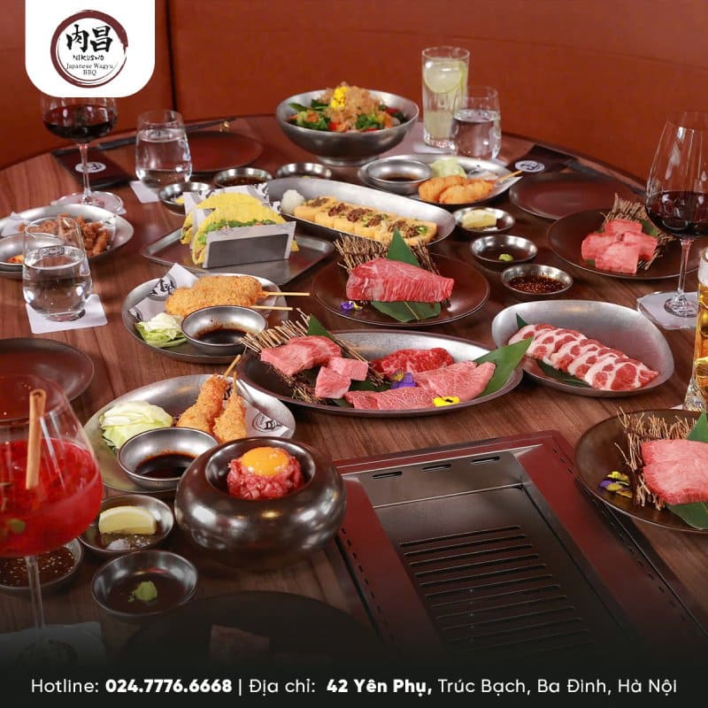 thưởng thức thịt bò tại NIKUSHO