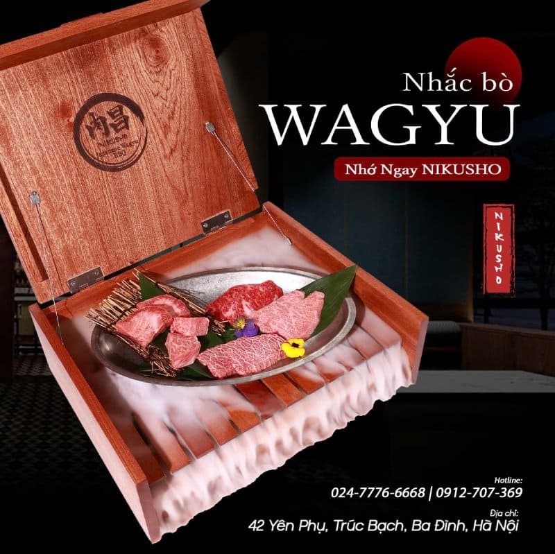Thưởng thức thịt bò tại NIKUSHO